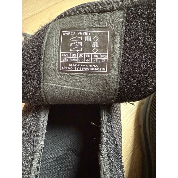 Fitville Mens Marca Black Knit Orthopedic Diabetic Walking Shoes Size 10.5 EW - Picture 6 of 9
